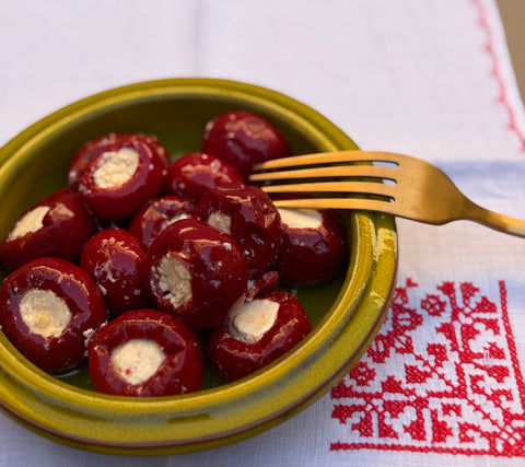 Mini paprika's met kaas