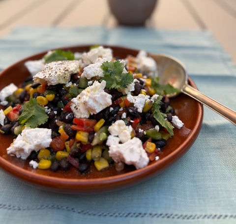 Salade van zwarte bonen