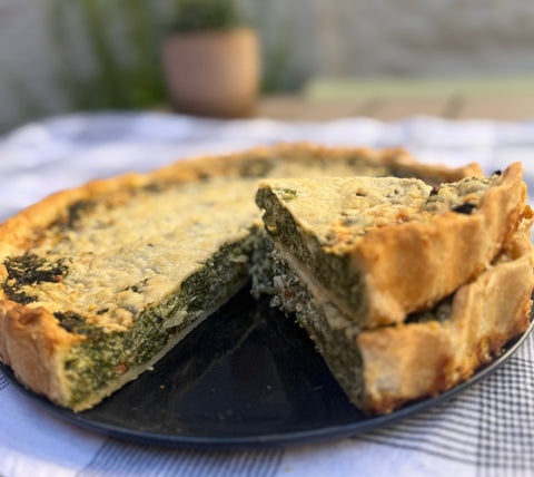 Quiche spinazie-paksoi